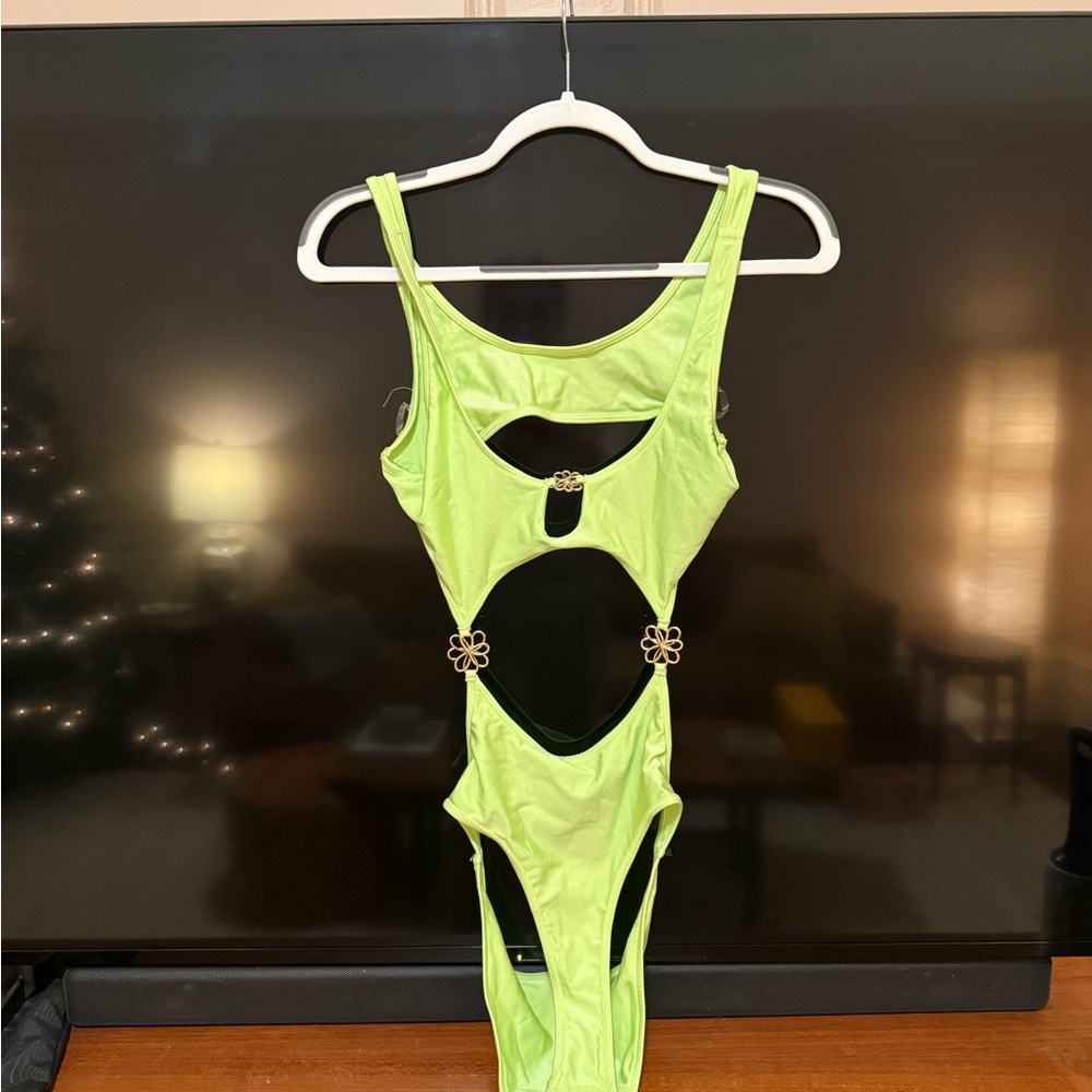 Cult Gaia Neon Green One Piece Swimsuit - Picture 4 of 6
